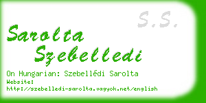 sarolta szebelledi business card