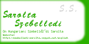 sarolta szebelledi business card